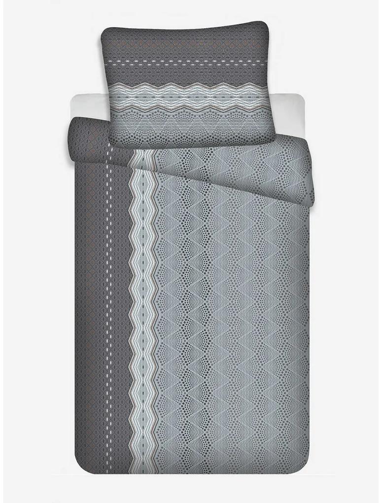 Jerry Fabrics Krepové obliečky Ekinoks sivá, 140 x 200 cm, 70 x 90 cm
