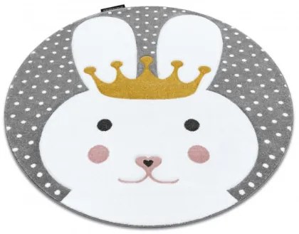 Koberec KRUH PETIT BUNNY KRÁLIK sivý