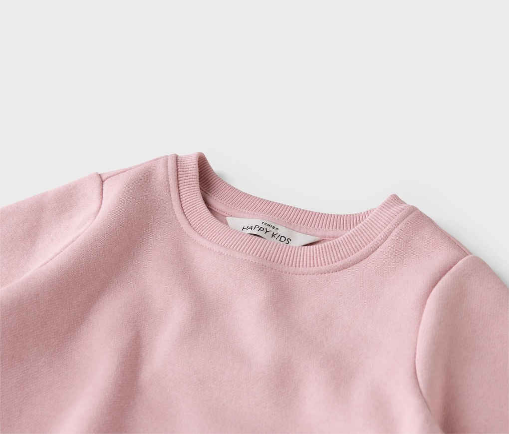 Detské mikiny s počesanou vnútornou stranou, 2 ks, ružové