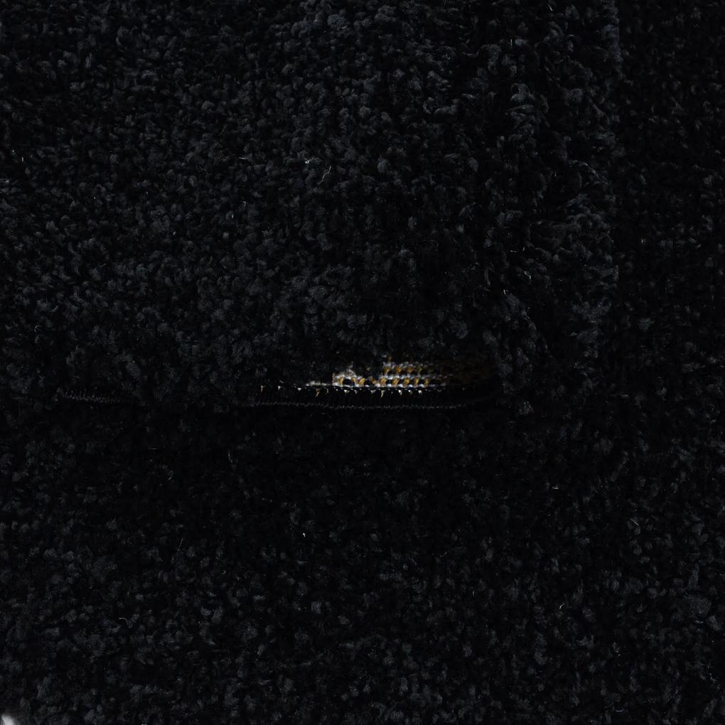 Ayyildiz koberce Kusový koberec Sydney Shaggy 3000 black - 80x250 cm