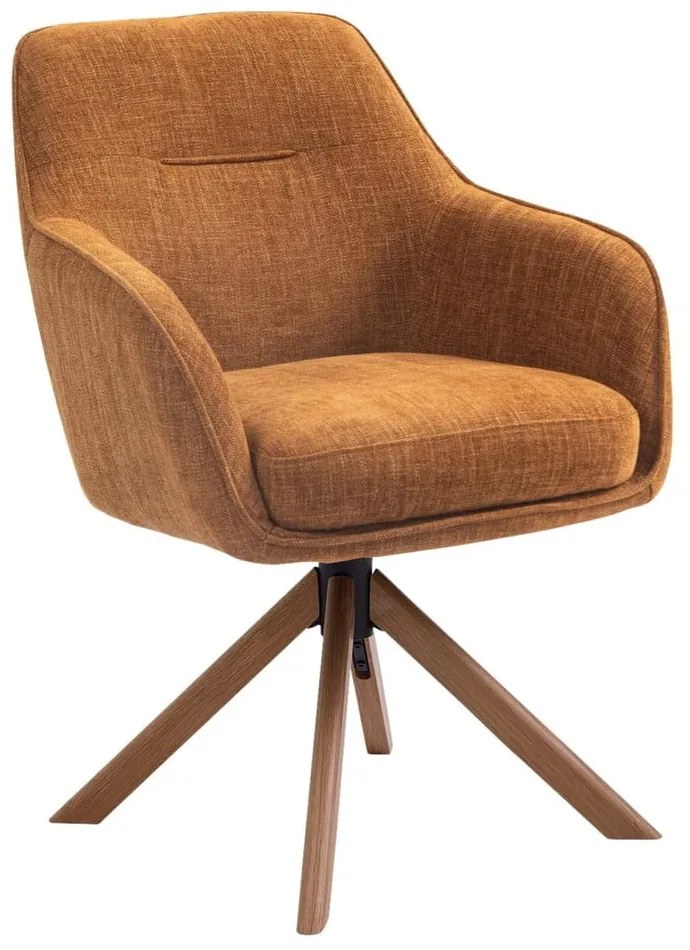 Oranžové čalúnené jedálenské kreslá v súprave 2 ks Avola – Unique Furniture