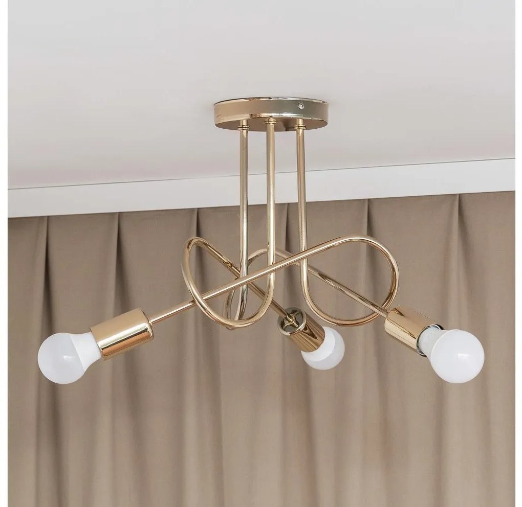 Prisadený luster OXFORD 3xE27/15W/230V zlatý