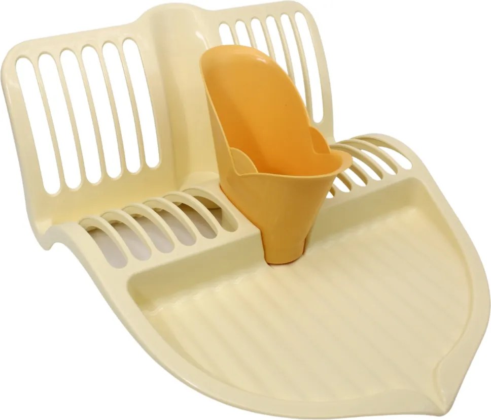 BAMA Plastový odkapávač na riad SCOLAPIATTI, farba žltá