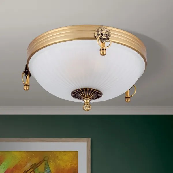 Orion DL 7-522/31 - Stropné svietidlo ROCCA 2xE27/60W/230V pr. 31 cm bronz/biela