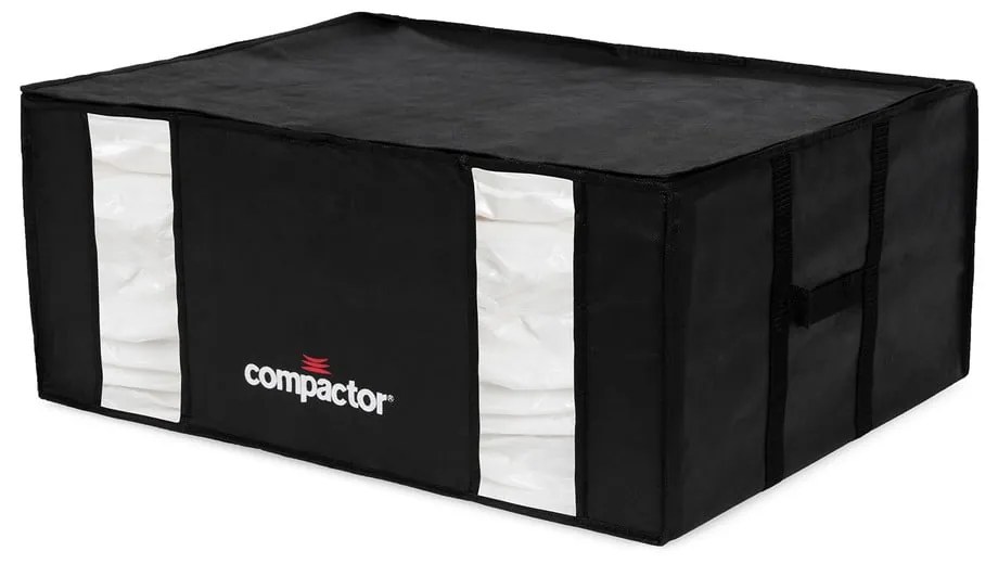 Čierny úložný box s vákuovým obalom Compactor Black Edition, objem 210 l