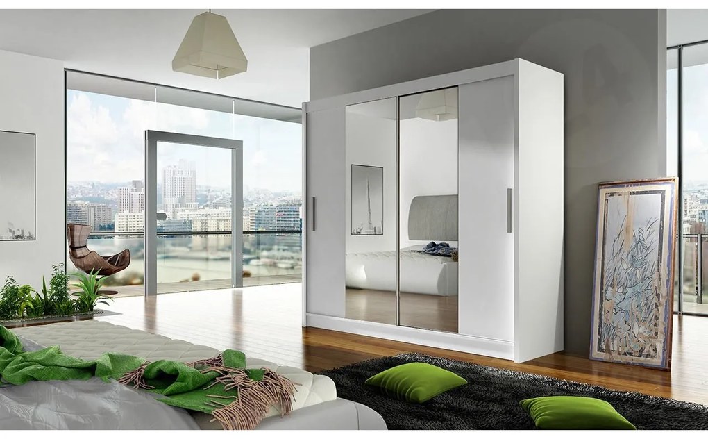 Skriňa London II, Farby: kašmír, Osvetlenie: osvetlenie LED RGB - farebné