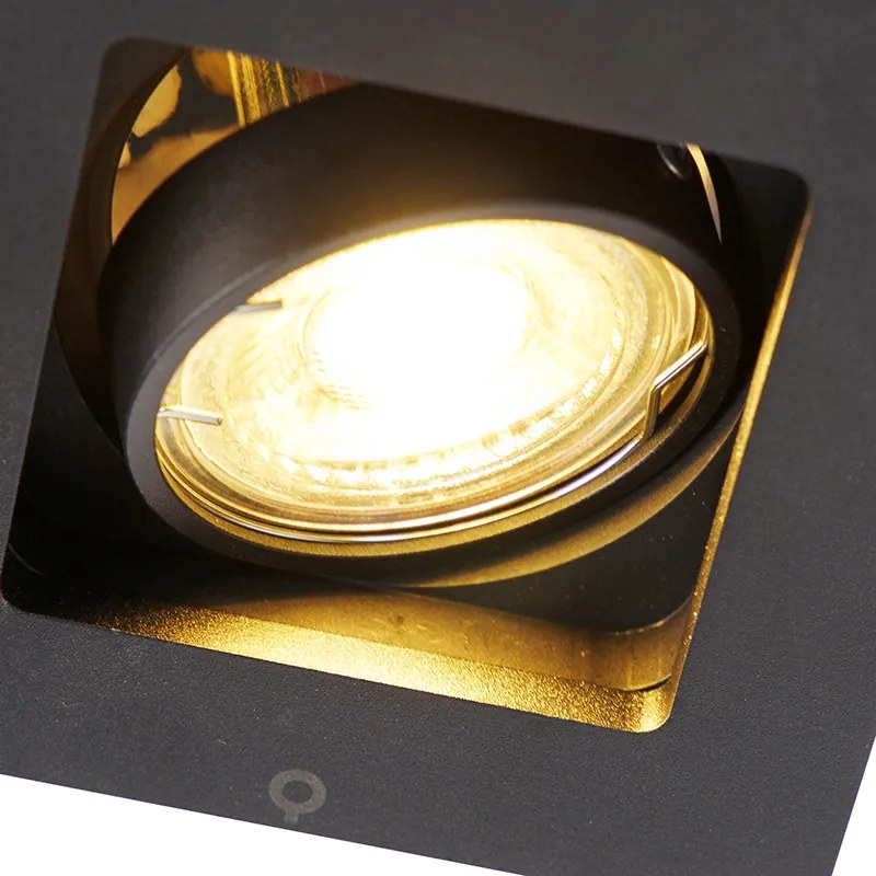 Inteligentné zapustené bodové svietidlo čierne vrátane WiFi GU10 nastaviteľné - Qure