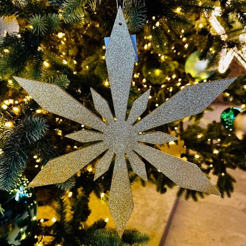 DECOLED Vločka II, pr. 40 cm, zlatá