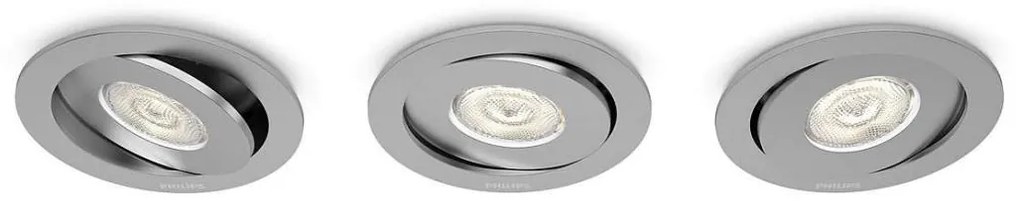 Philips 59183/48/16 - SADA 3x LED podhľadové svietidlo ASTEROPE LED/4,5W/230V P1175