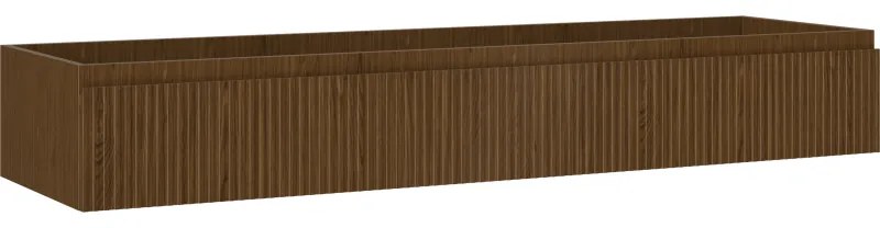 Mexen Rivel, kúpeľňová skrinka 160 cm, 1 zásuvka, drážkovaná, orech, 91A20-16023-1-BF86