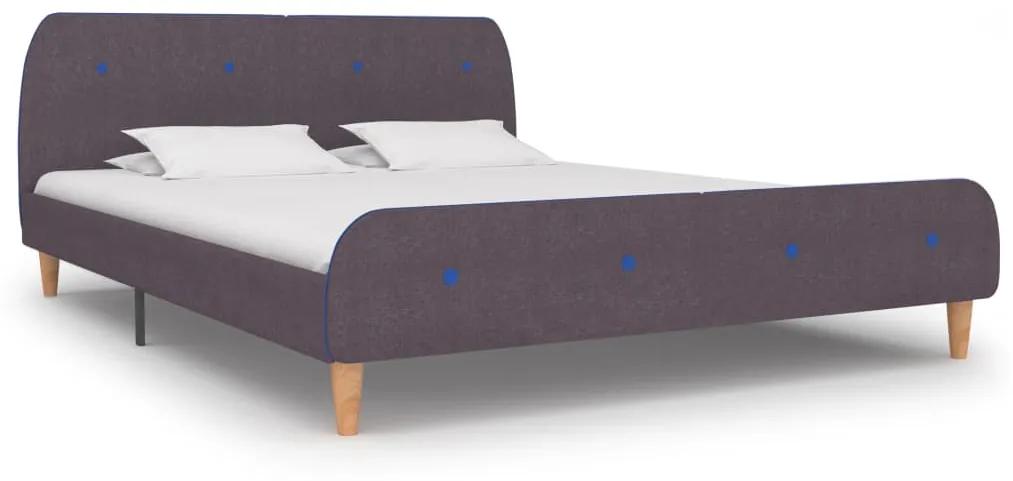 vidaXL Rám postele sivohnedý 160x200 cm látkový