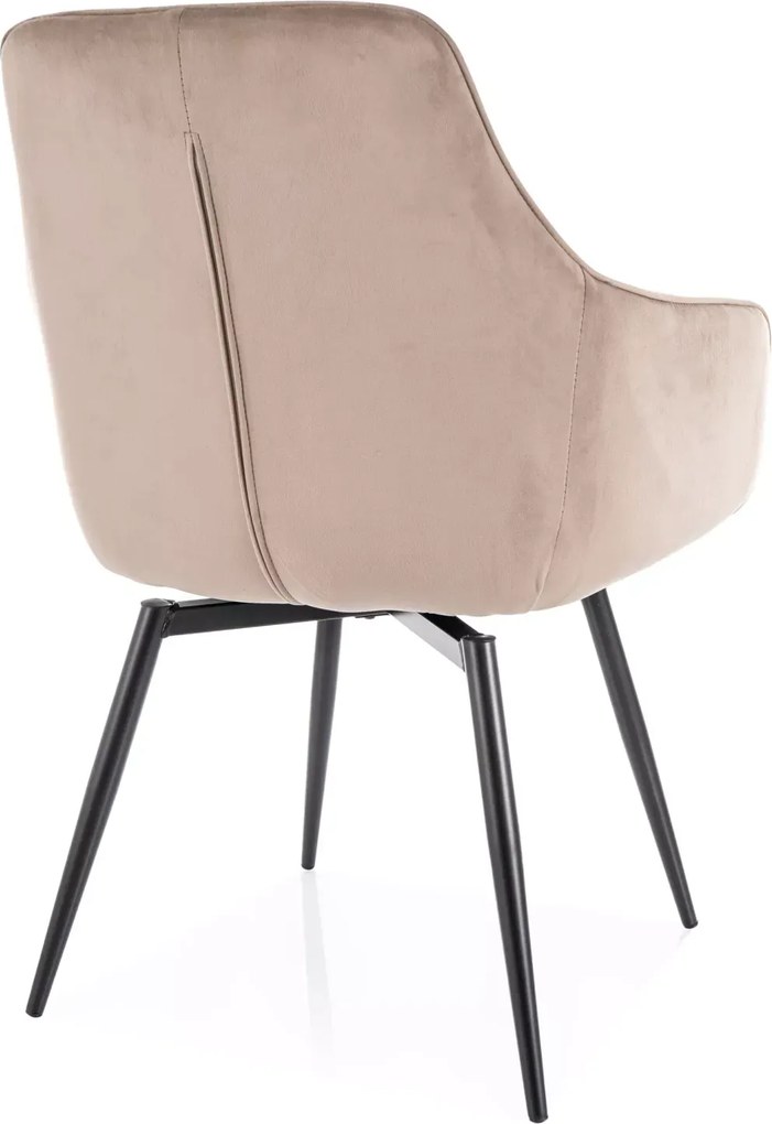 SI Služba Velvet Chair tmavá béžová