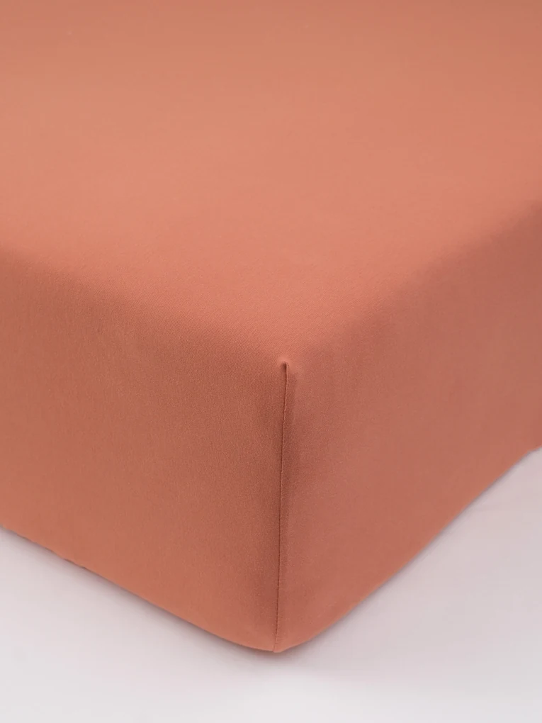 Jersey plachta s elastanom Deluxe 220 × 200 cm – terakota