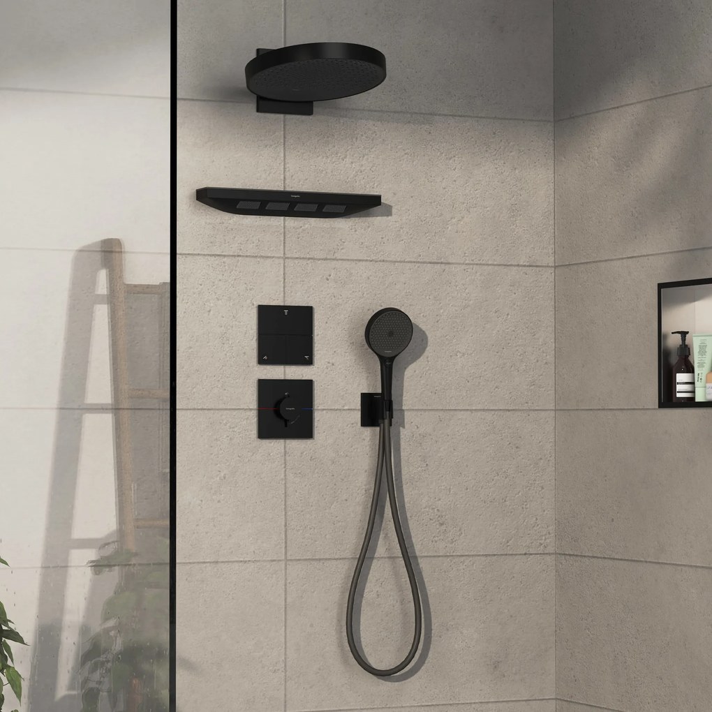 Hansgrohe ShowerSelect Comfort E, termostat pod omietku, čierna matná, HAN-15574670