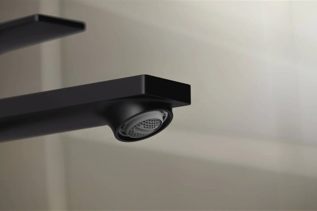 Hansgrohe Rebris E, umývadlová batéria 110 s odtokovou súpravou s tiahlom, CoolStart, EcoSmart, čierna matná, HAN-72589670