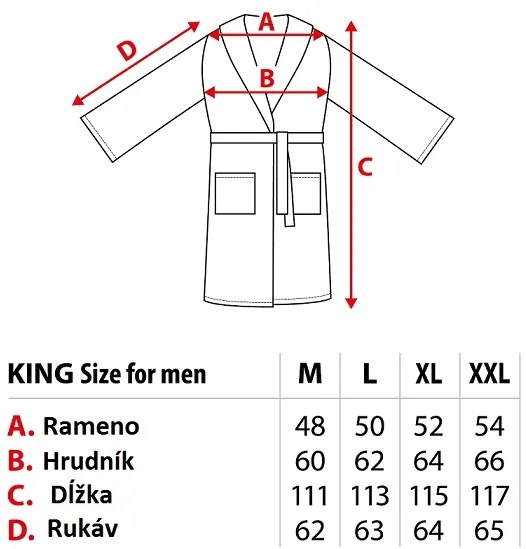 Župan z mikrovlákna King tmavo sivý TiaHome - XL