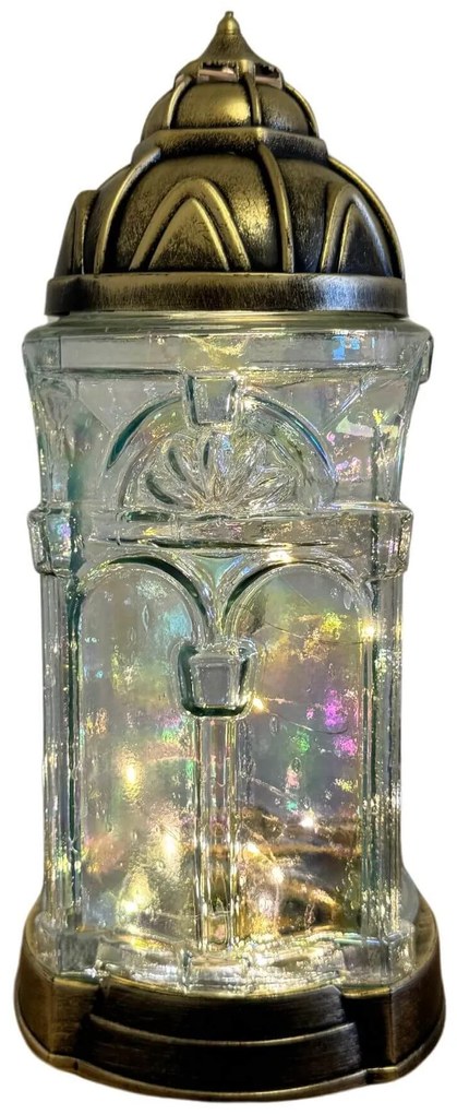 Zlatý LED kahanec na hrob Katedrála 35cm