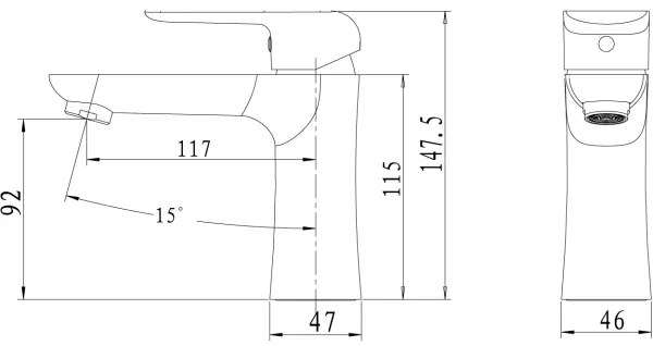 Novaservis - Umývadlová batéria NOBLESS TINA lesklý chróm