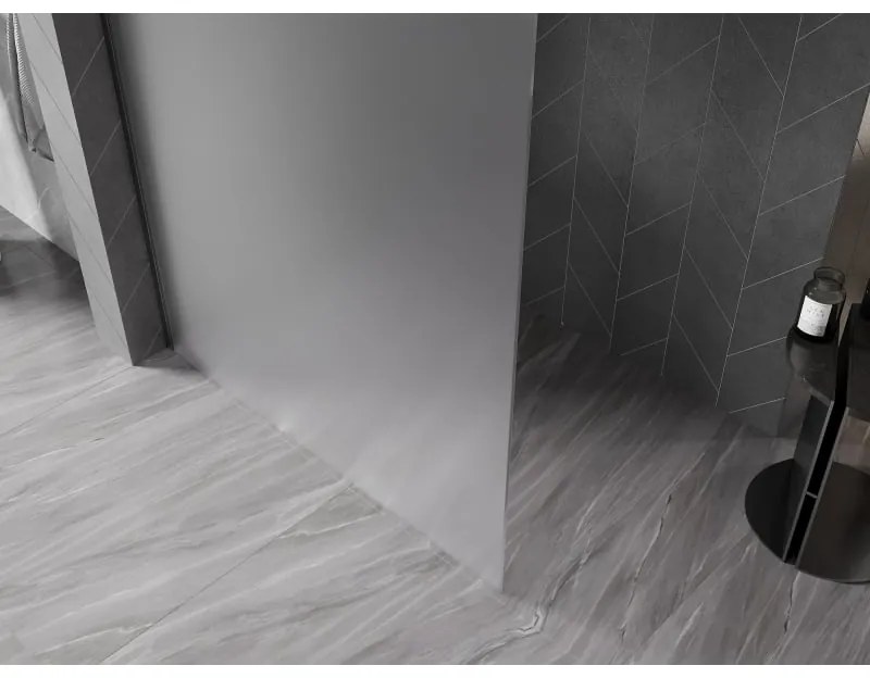 Mexen, Mexen Kioto-X sprchová stena 60 x 200 cm, 10 mm matná, pištoľovo sivá kartáčovaná - 800-060-101-66-30-X