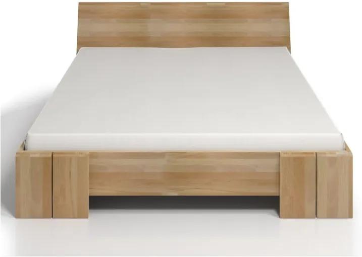 Dvojlôžková posteľ z bukového dreva s úložným priestorom Skandica Vestre Maxi, 140 × 200 cm