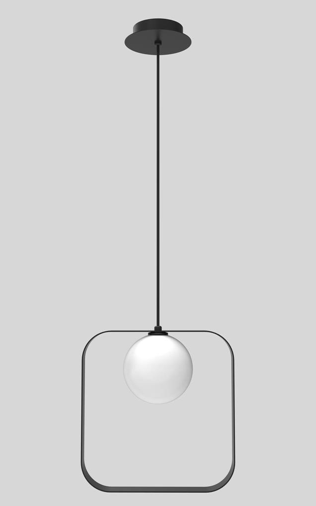 CLX Závesné designové osvetlenie TUSCANIA, 1xG9, 28W, čierne, hranaté