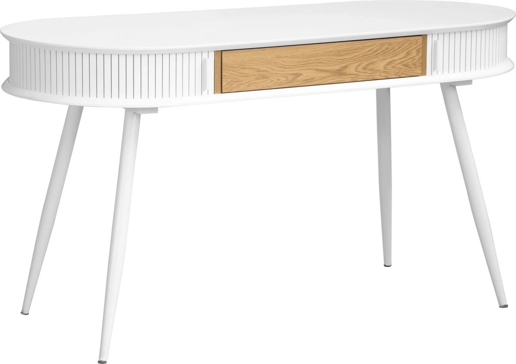 XXXLutz PÍSACÍ STÔL, biela, farba duba, 140/76/60 cm MID.YOU - Online Only kancelárie - 002798026301