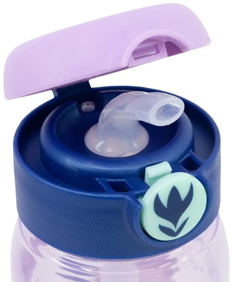 Plastová fľaša na pitie so slamkou a viečkom Ľadové kráľovstvo - Frozen - 510 ml