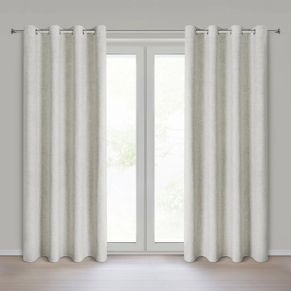 ZÁVES NA KRÚŽKOCH LINDA 140X250 CM BÉŽOVÁ