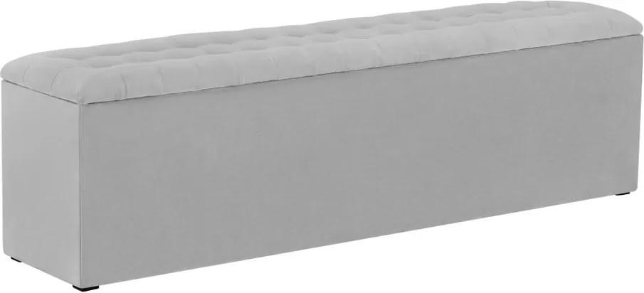 Sivá leňoška s úložným priestorom Windsor & Co Sofas Nova, 140 × 47 cm
