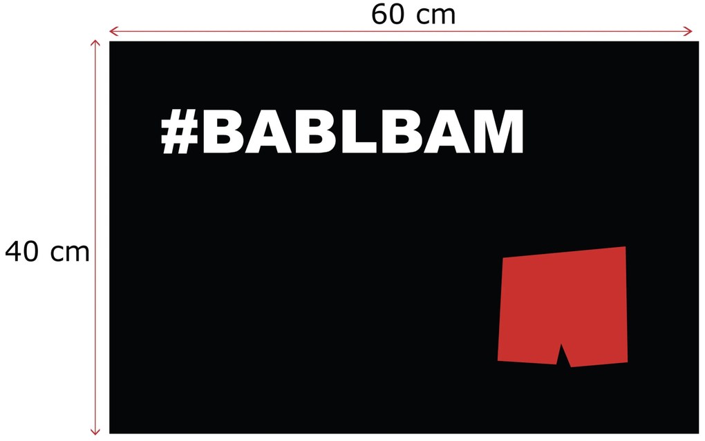 Rohožka Bablbam 40x60 cm – na von aj na doma, 40x60, šedá, GDmats