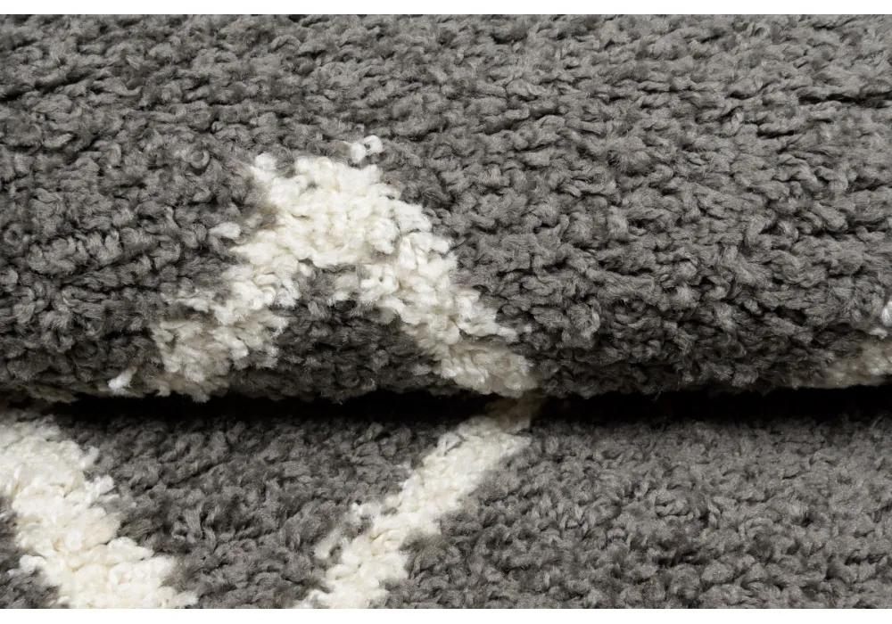 Kusový koberec Shaggy Prata šedý 140x200cm