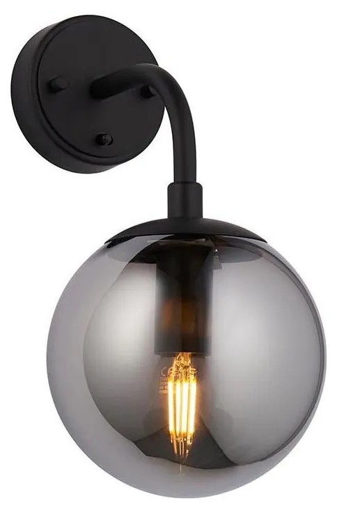 Endon 106664 - Nástenné svietidlo ONTARIO 1xE14/7W/230V čierna/dymová
