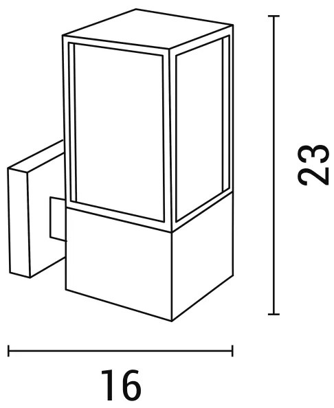 Vonkajšia nástenná lampa 1xE27/12W/230V IP44 antracit