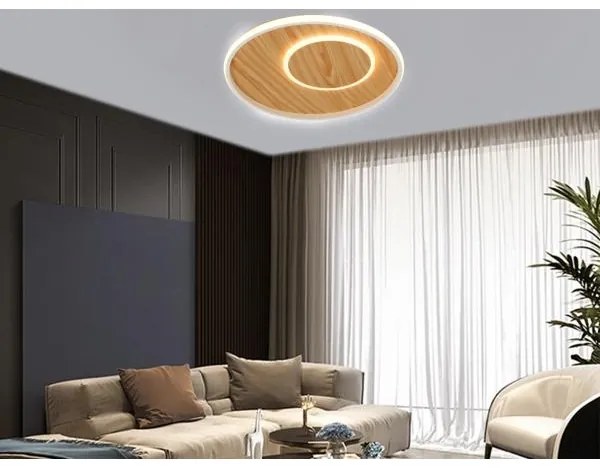 LED Stmievateľné stropné svietidlo LED/65W/230V 3000-6500K hnedá +diaľkové ovládanie