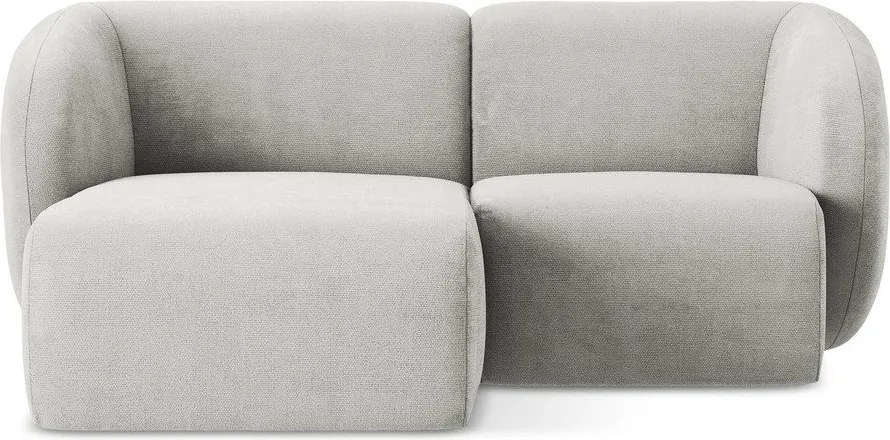 Svetlosivá ženilková rohová pohovka (ľavý roh/s leňoškou) Lani – Makamii