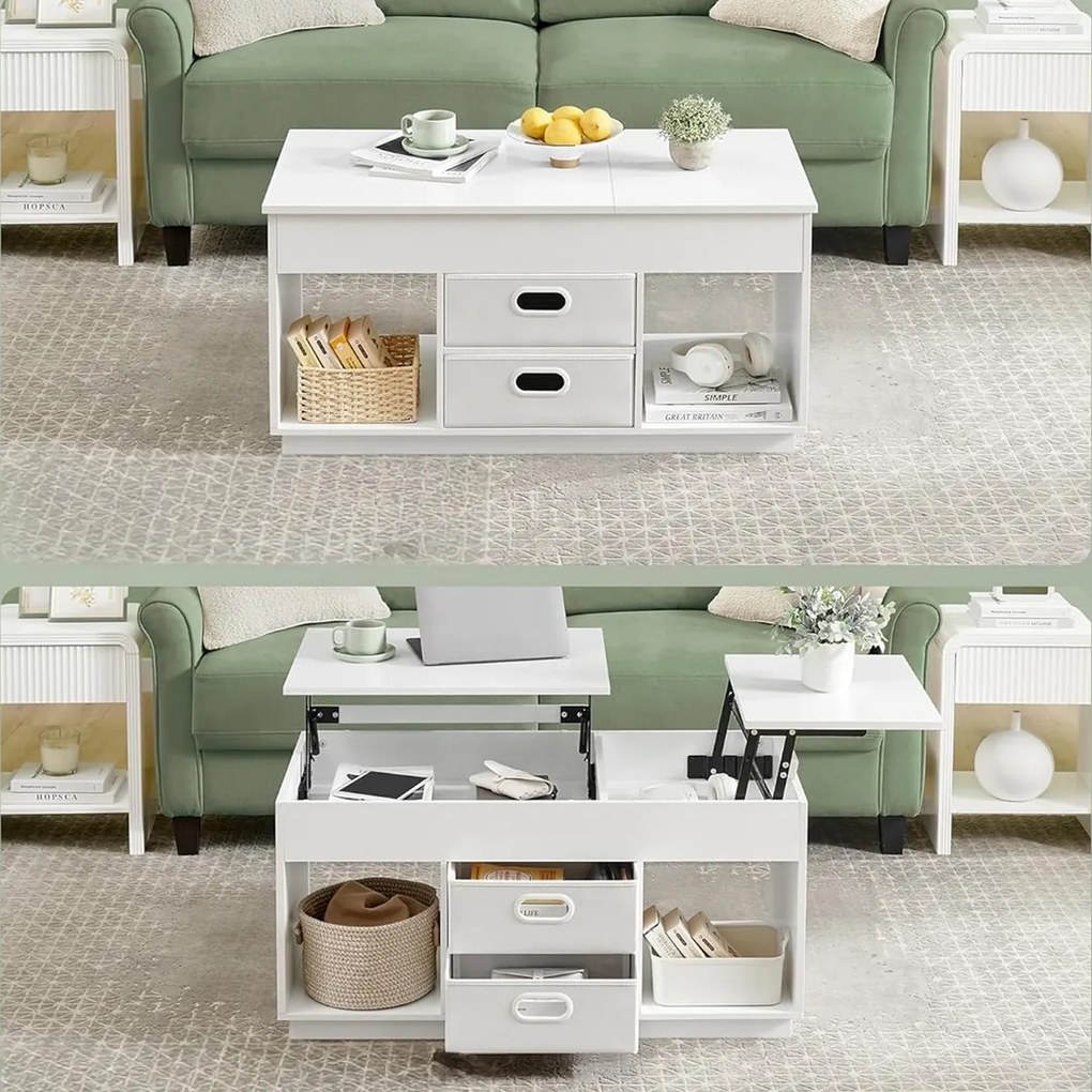 Konferenčný stolík E1021 WT, biely