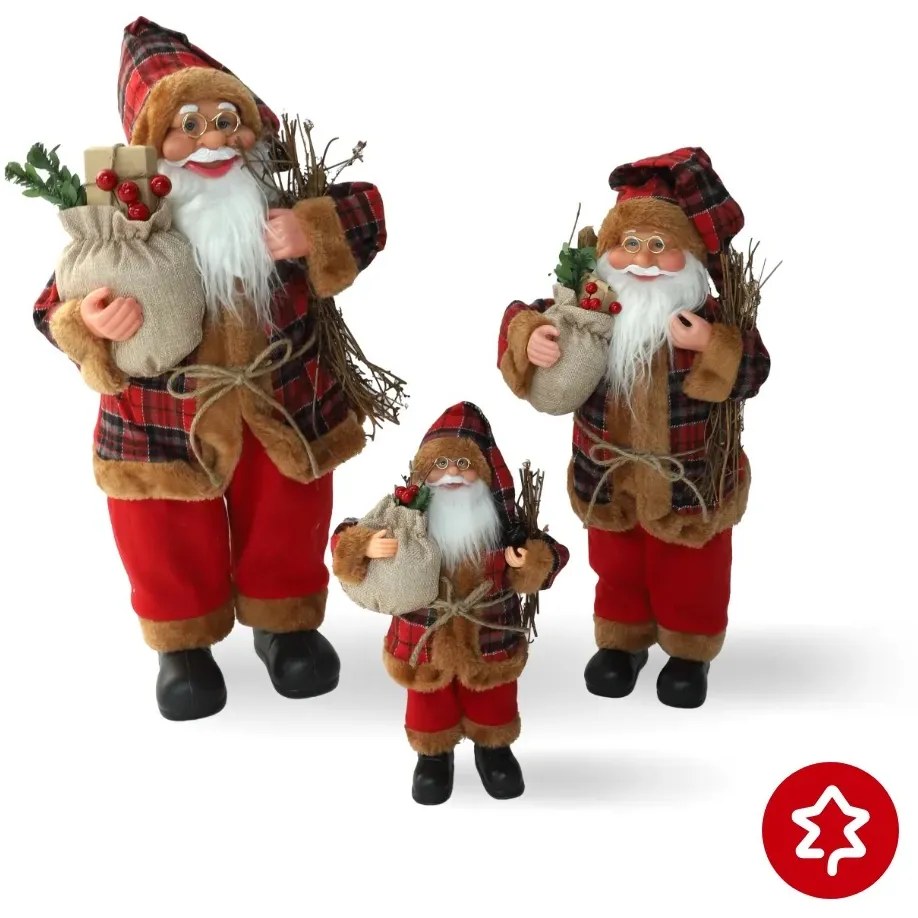 Santa Claus Rustical Red 60 cm