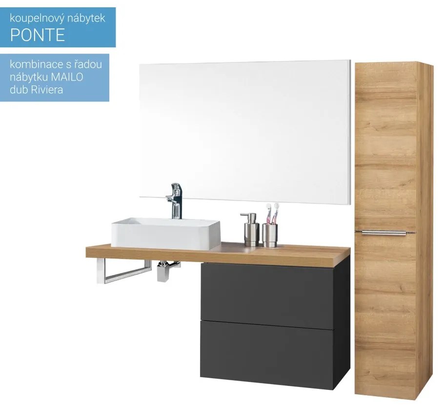 Mereo, Mereo Ponte, kúpeľňová skrinka 61 cm, Multidecor, Chromix strieborný, MER-CN290SACST