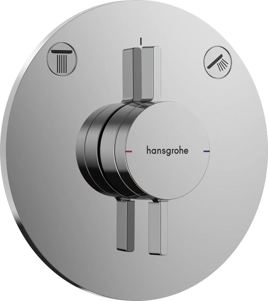 Hansgrohe DuoTurn S, batéria pod omietku pre 2 spotrebiče, chrómová, HAN-75418000