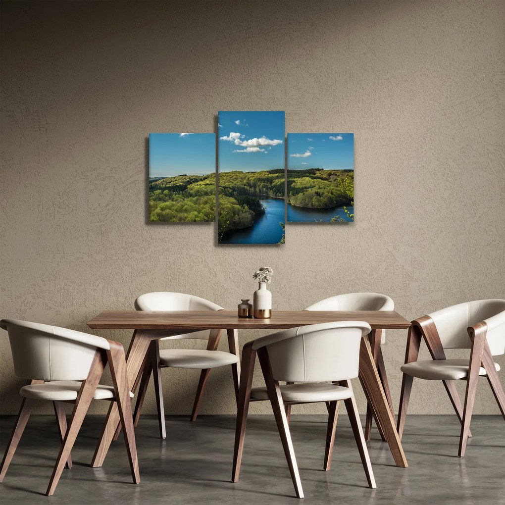 Obraz - Jazero v lesoch (90x60 cm)