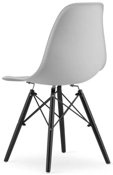 Set troch jedálenských stoličiek OSAKA sivé (čierne nohy) 3ks