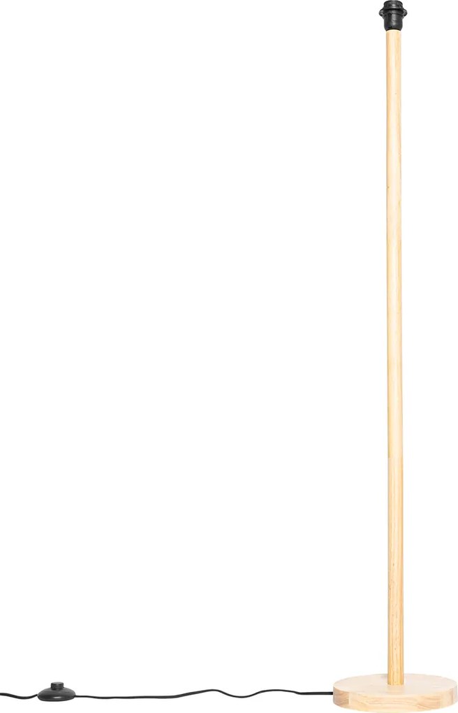 Rustikálna stojaca lampa drevo bez tienidla - Mels