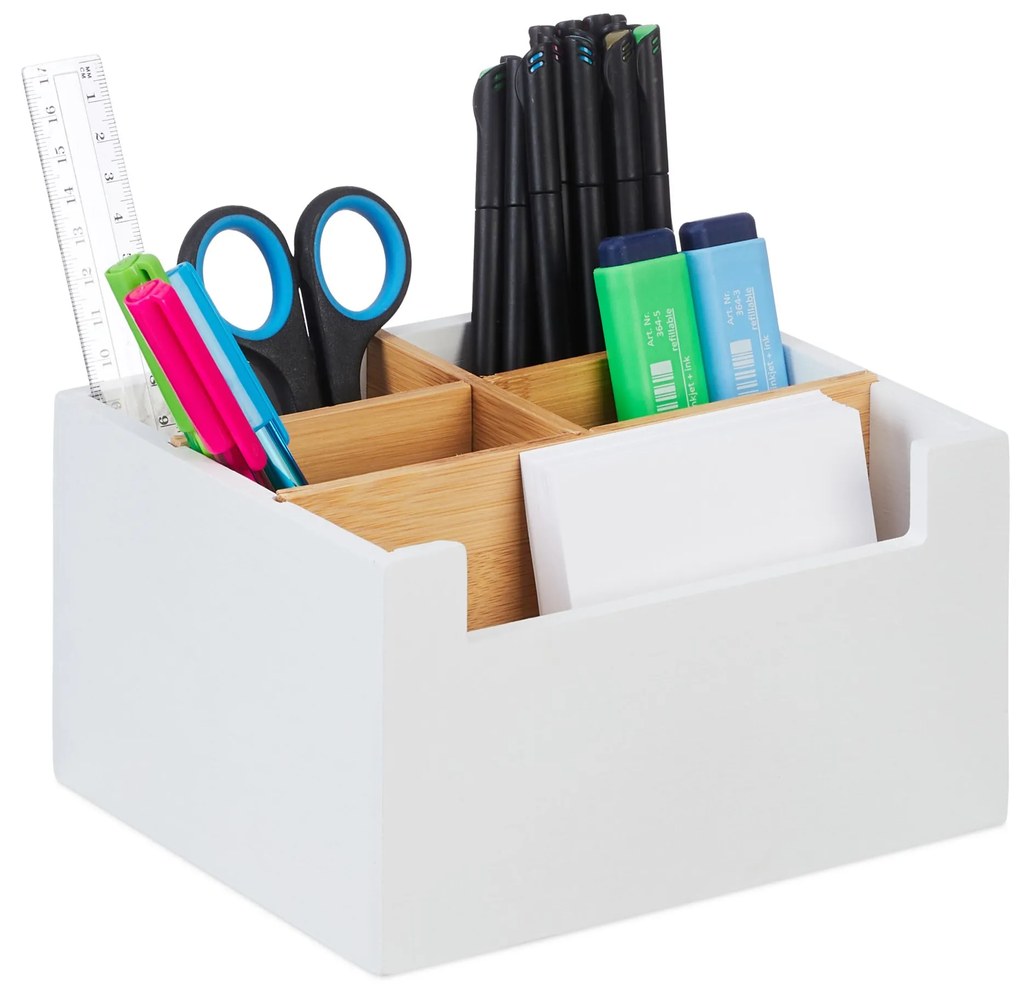 Organizér na stôl s 5 priehradkami RD47983, biely