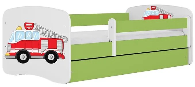 Detská Posteľ. Babydreams+Sz+M Zelená 70x140 hasičský zbor