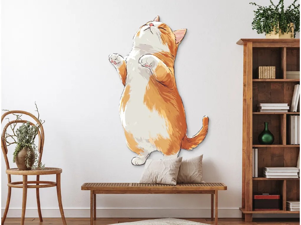 drevko | Obraz na stenu Rozkošná mačička 65 x 425 cm