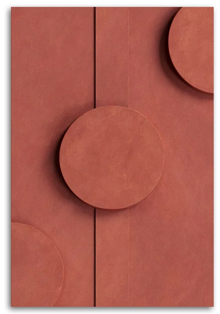 Gario Obraz na plátne Geometrický reliéf červená Rozmery: 80 x 120 cm
