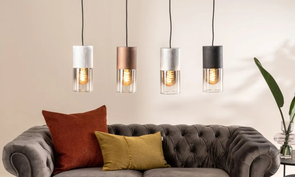 Pohovka Chesterfield, stredně šedá látka