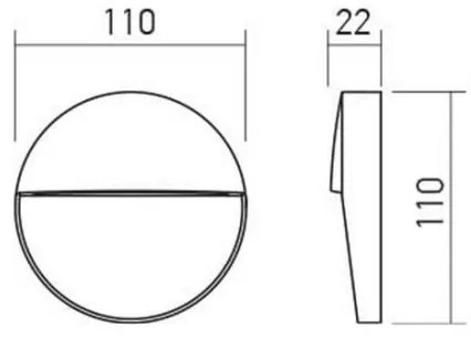 Redo 90472 - LED Vonkajšie nástenné svietidlo LANDER LED/3W/230V IP54 biela