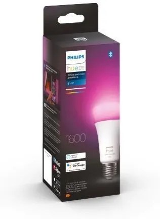 PHILIPS HUE Múdra LED stmievateľná žiarovka HUE s funkciou RGB, E27, A67, 13,5 W, 1521lm, teplá biela-studená bi