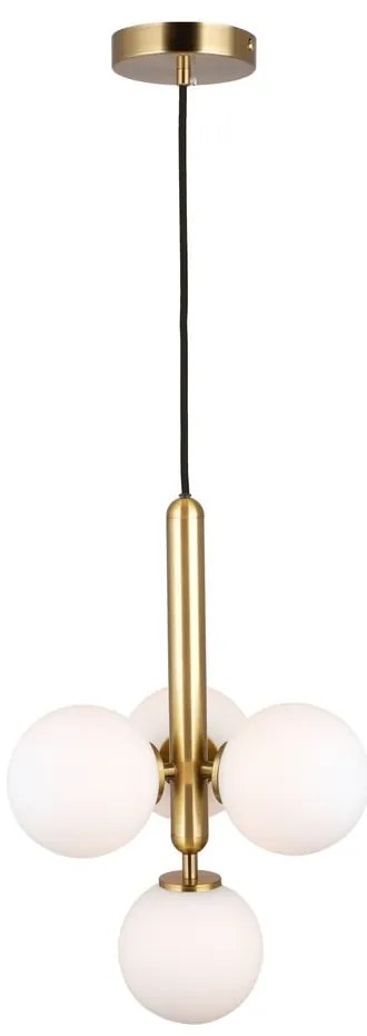 Závesné svietidlo v zlatej farbe SULION Musa, výška 120 cm